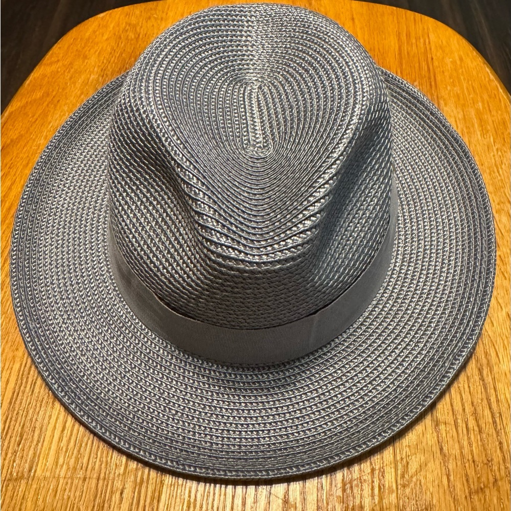 Montique International Gray Fedora Brim Hat Size Small